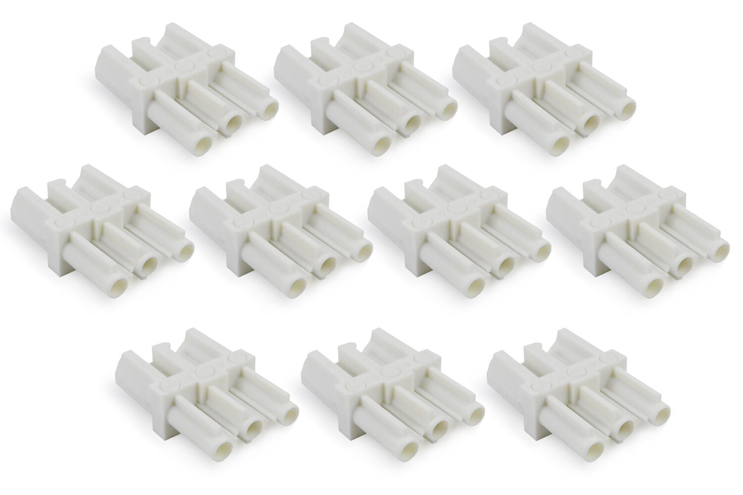 10er SET Thebo Adapter 3-polig ST18 Stecker Kupplung in weiss / Zubehör