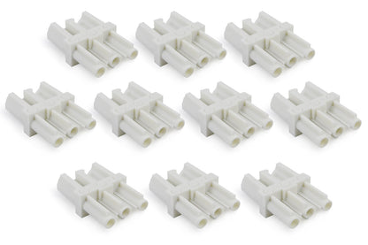 10er SET Thebo Adapter 3-polig ST18 Stecker Kupplung in weiss / Zubehör