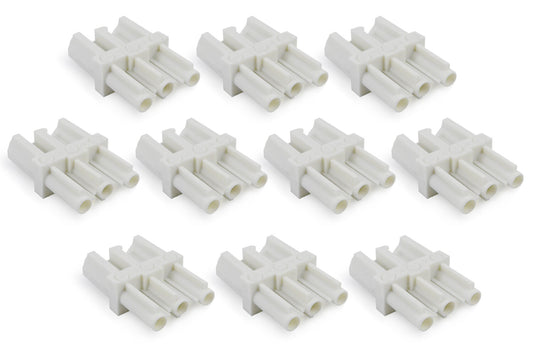10er SET Thebo Adapter 3-polig ST18 Stecker Kupplung in weiss / Zubehör