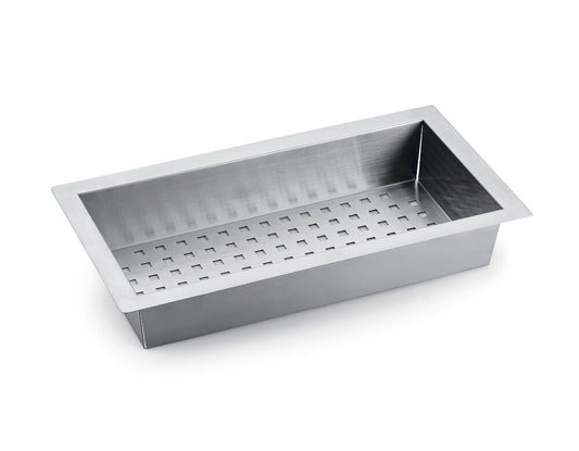 Restebeckeneinsatz 1106051 aus Edelstahl / 466 x 252 mm / Abtropfschale / Resteschale
