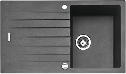 NABER Spüle ANGOLA 100 mit Drehexcentergarnitur verchromt / Auflagespüle / 50 cm Schrankbreite – Bild 7