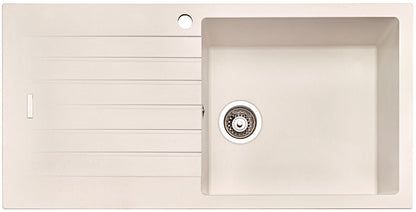 NABER Spüle ANGOLA 100L mit Drehexcentergarnitur verchromt / Auflagespüle / 60 cm Schrankbreite – Bild 4