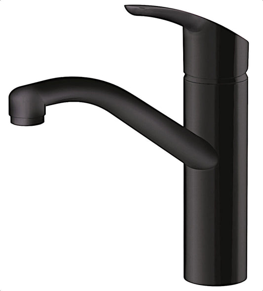AquaCucina Armatur TELOS in SCHWARZ mit schwenkbarem Festauslauf / AquaPointer / Küchenarmatur / Einhebelmischer