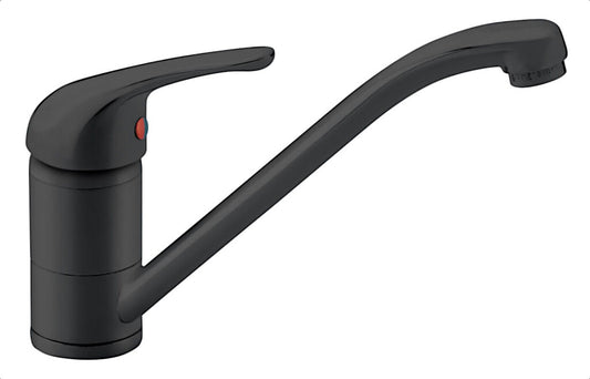 AquaCucina Armatur BASIC T9505S in SCHWARZ mit Schwenkauslauf / Küchenarmatur / Einhebelmischer
