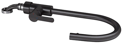 AquaCucina Fensterarmatur SF1 in SCHWARZ matt mit ausziehbarem Bogenauslauf / Küchenarmatur / Einhebelmischer – Bild 3