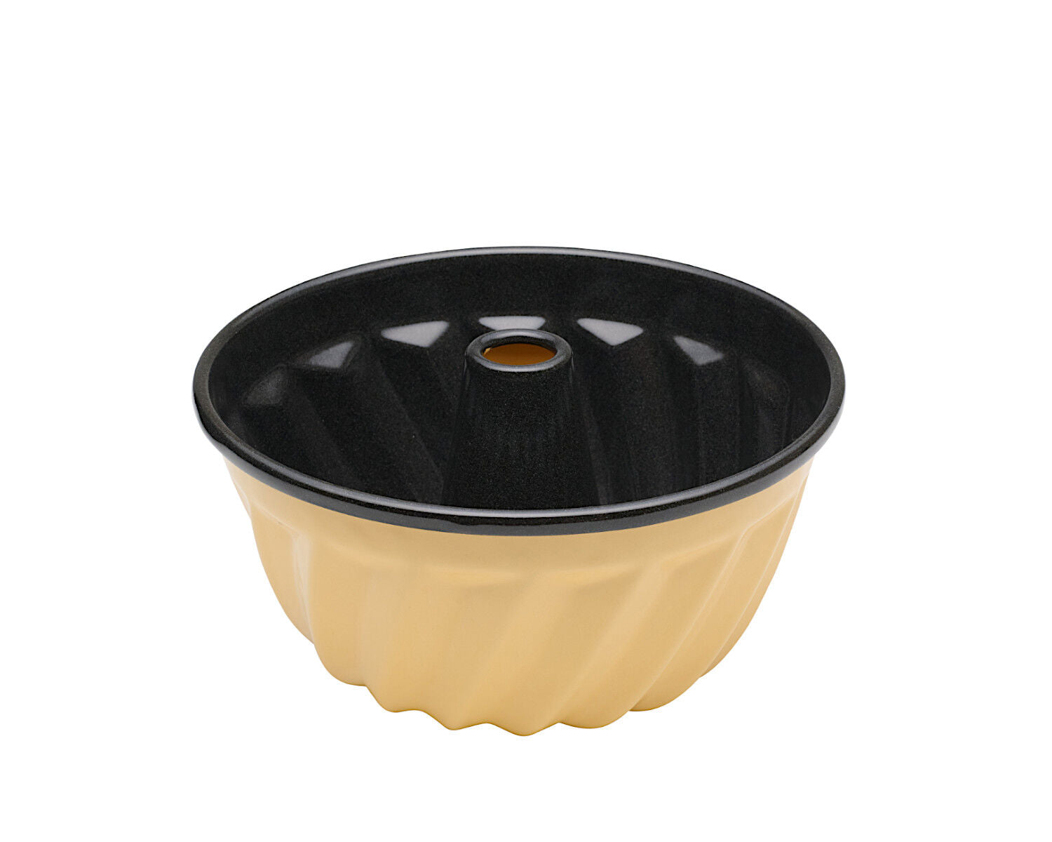 RIESS 0495-026 Gugelhupfform 22 cm, Emaille, CLASSIC, GOLDGELB / Emaillebackform
