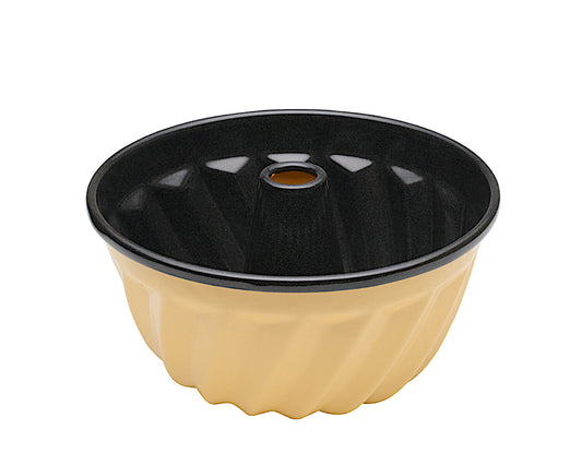 RIESS 0632-026 Gugelhupfform 24 cm, Emaille, CLASSIC, GOLDGELB / Emaillebackform