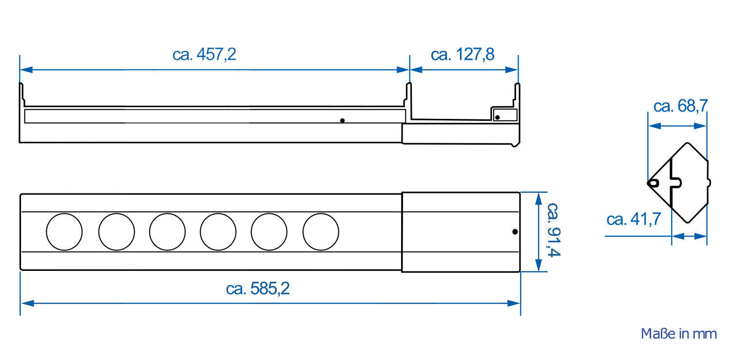 BACHMANN 923.006 CASIA Universal-Steckdosenleiste ALU 4x Schuko – Bild 2