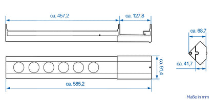BACHMANN 923.006 CASIA Universal-Steckdosenleiste ALU 4x Schuko – Bild 2