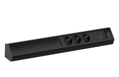 BACHMANN CASIA 2 mit 3 Schuko-Steckdosen und USB A u. C und Teleskopelement / Deutsche Norm / Steckdose