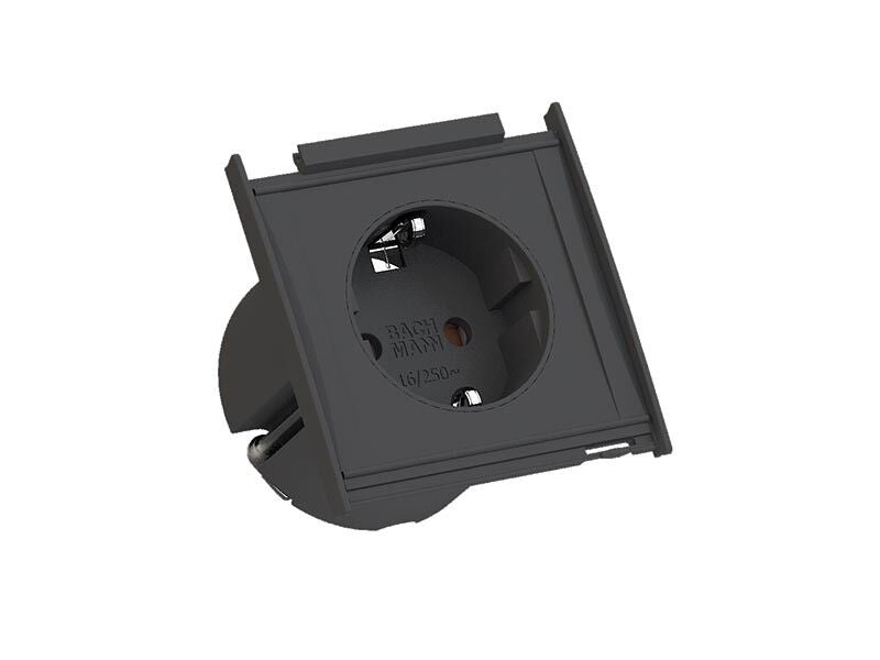 BACHMANN 927.400 KAPSA XXS Einbau Steckdose mit Stromzuleitung / 1x Schuko / Schukosteckdose