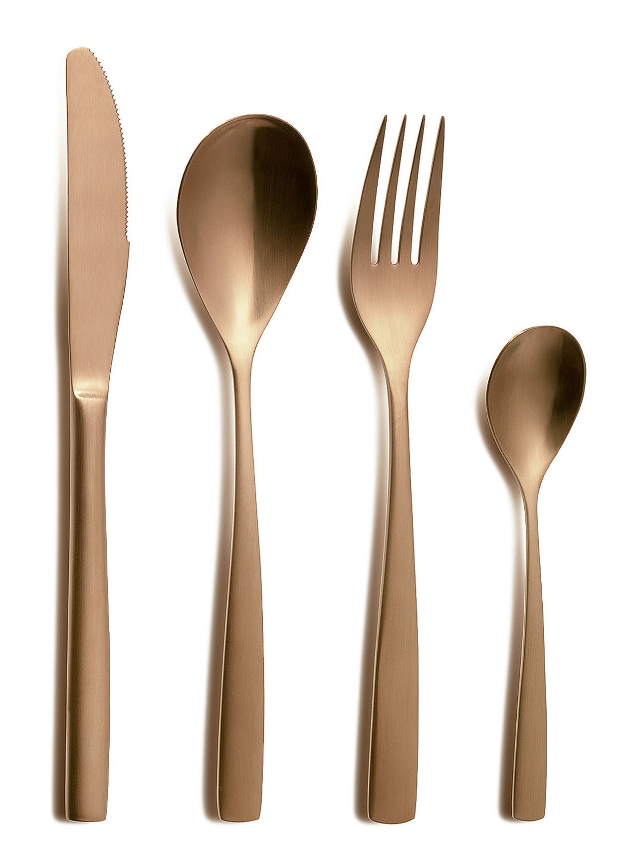 COMAS Besteck-Set BARCELONA KUPFER 24 Teile Edelstahl 18/10 - 3 mm / PVD-Beschichtung / Kupfer-Finish