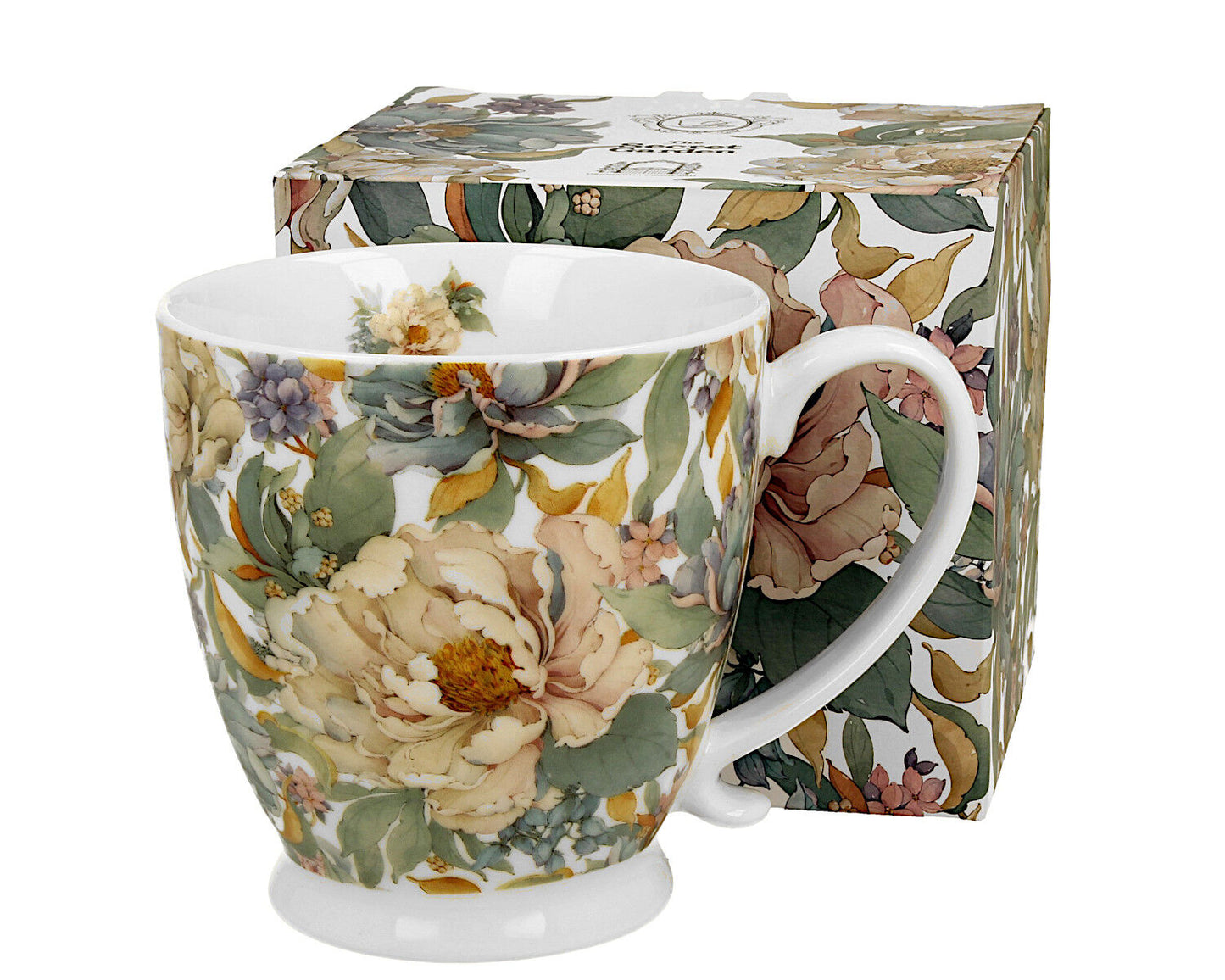 DUO PEONY WHITE Becher 500 ml mit Fuß, New Bone China Porzellan – Bild 2