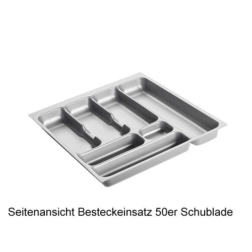 Besteckeinsatz mit 4-fach Einteilung für 30er Schublade mit GRASS-Auszug / Aussenmaße (BxTxH) 210 x 480 x 50 mm /… – Bild 3