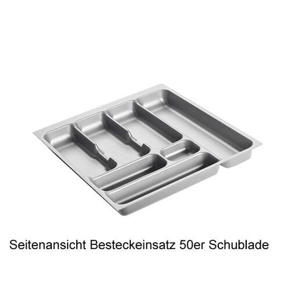 Besteckeinsatz mit 4-fach Einteilung für 30er Schublade mit GRASS-Auszug / Aussenmaße (BxTxH) 210 x 480 x 50 mm /… – Bild 3