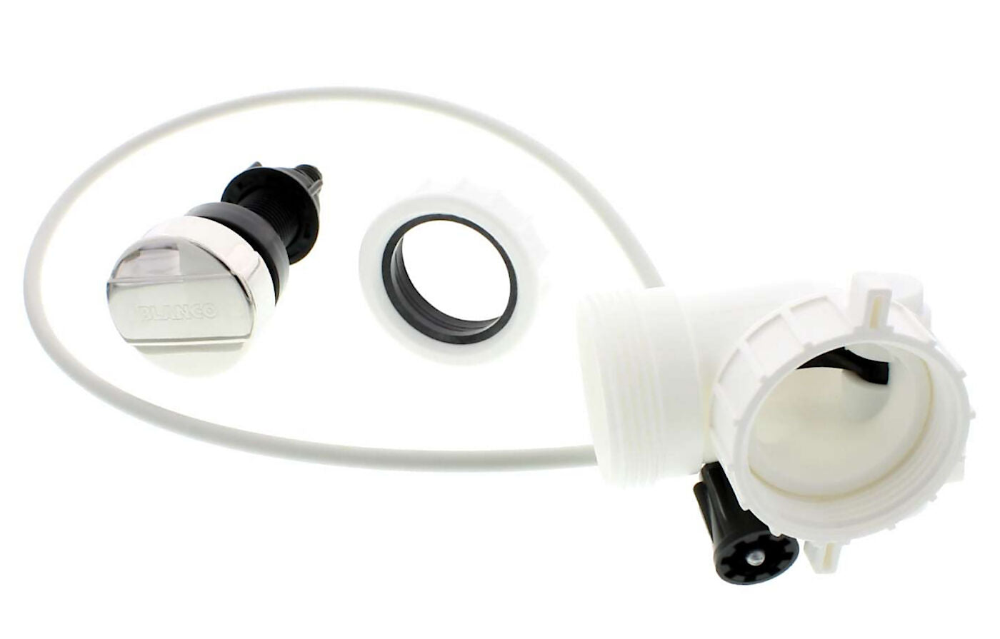 BLANCO 120338 Bowdenzug 700 mm lang mit Drehbetätigung und Anschlusswinkel AL / Ersatzteil
