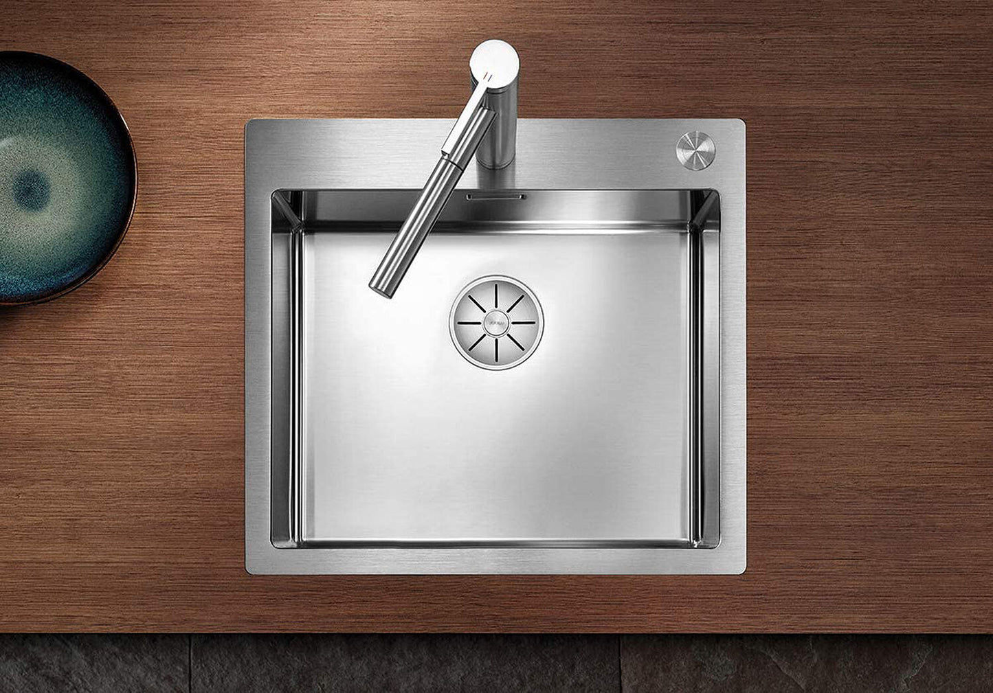 BLANCO Spüle CLARON 500-IF/A Seidenglanz mit InFino®-Ventil mit PushControl® / Edelstahlbecken – Bild 3