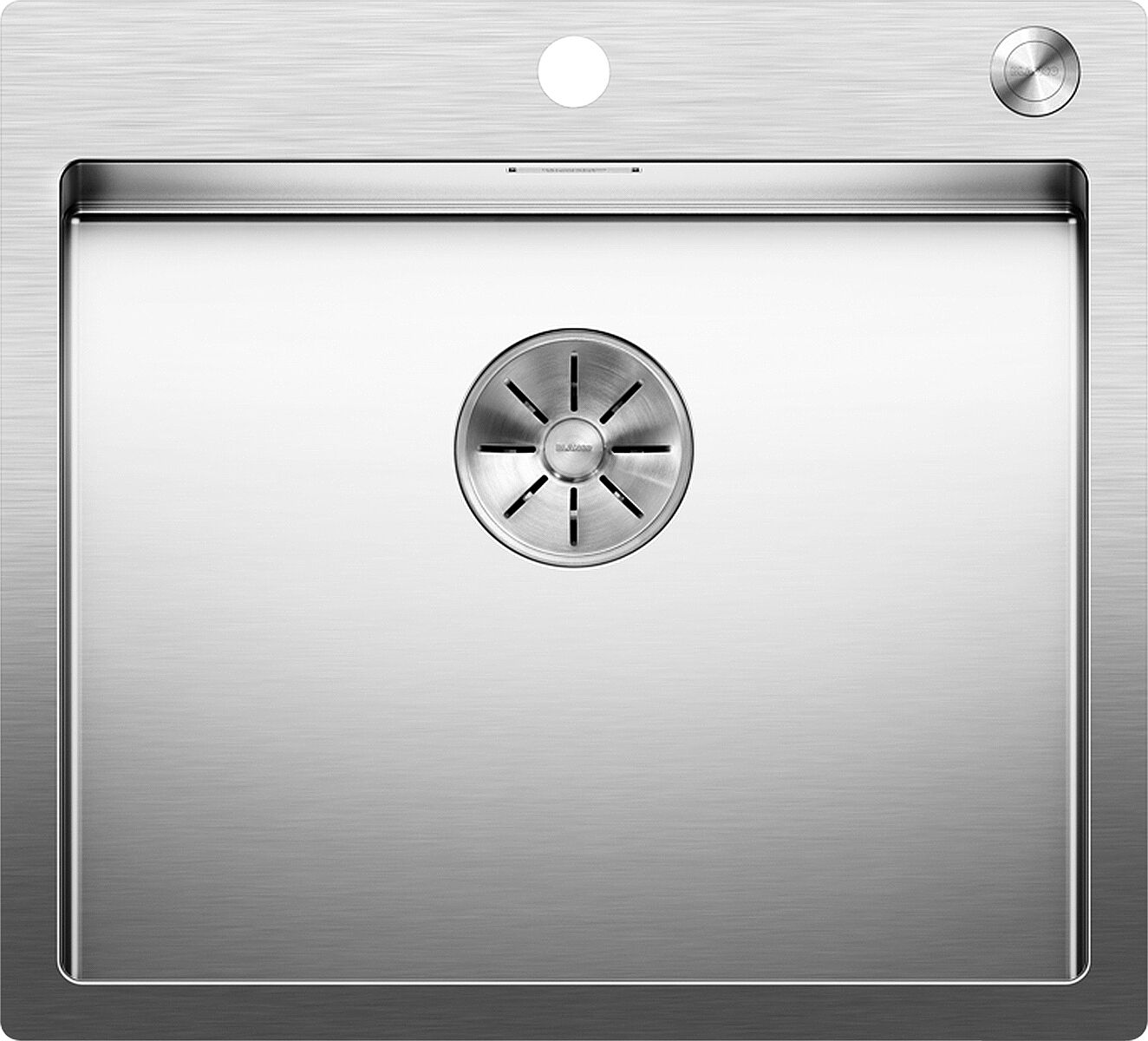 BLANCO Spüle CLARON 500-IF/A Seidenglanz mit InFino®-Ventil mit PushControl® / Edelstahlbecken