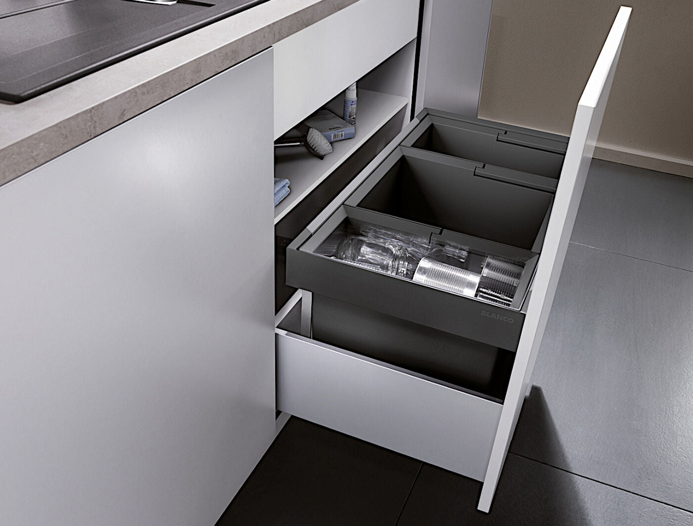 BLANCO FLEXON II LOW 80/3 Abfallsystem 65 Liter für 80 cm Schrankbreite / für Auszugsschubladen – Bild 4