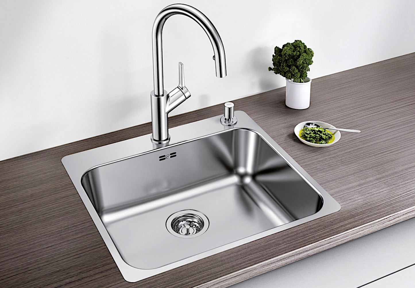 BLANCO Spüle SUPRA 500-IF/A R12 mit Ablauffernbedienung - Zugknopf / ab 60 cm Schrankbreite – Bild 3