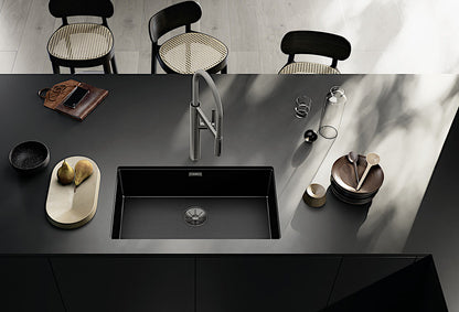BLANCO Spüle CLARON 700-U DARK STEEL EDITION mit InFino®-Ventil in Handbetätigung / Edelstahlbecken – Bild 3