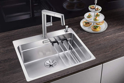 BLANCO 521748 ETAGON 500-IF/A Spüle mit InFino®-Ventil und ETAGON-Schienen / Edelstahlbecken – Bild 7