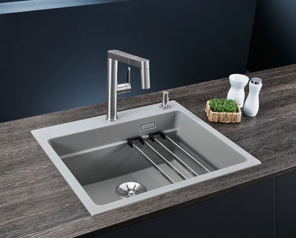BLANCO 525889 Spüle ETAGON 6 in Schwarz mit InFino®-Ventil und ETAGON-Schienen / Silgranit – Bild 5