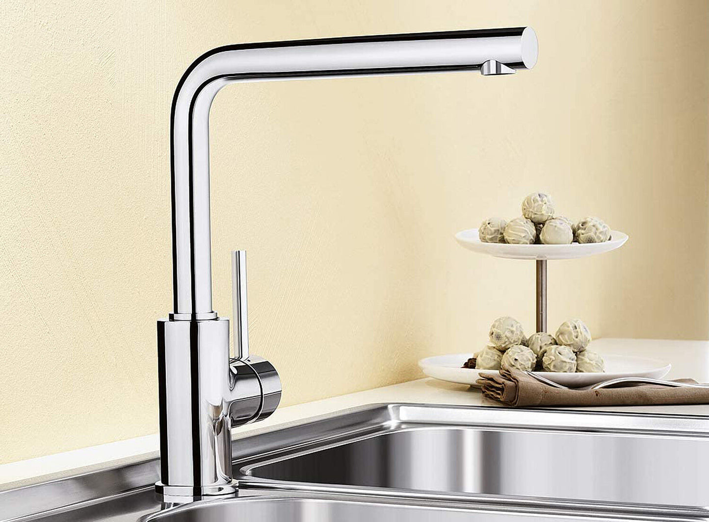 BLANCO 519414 Armatur MILA in CHROM mit Bedienhebel rechts / Einhebelmischer / Mischbatterie – Bild 3