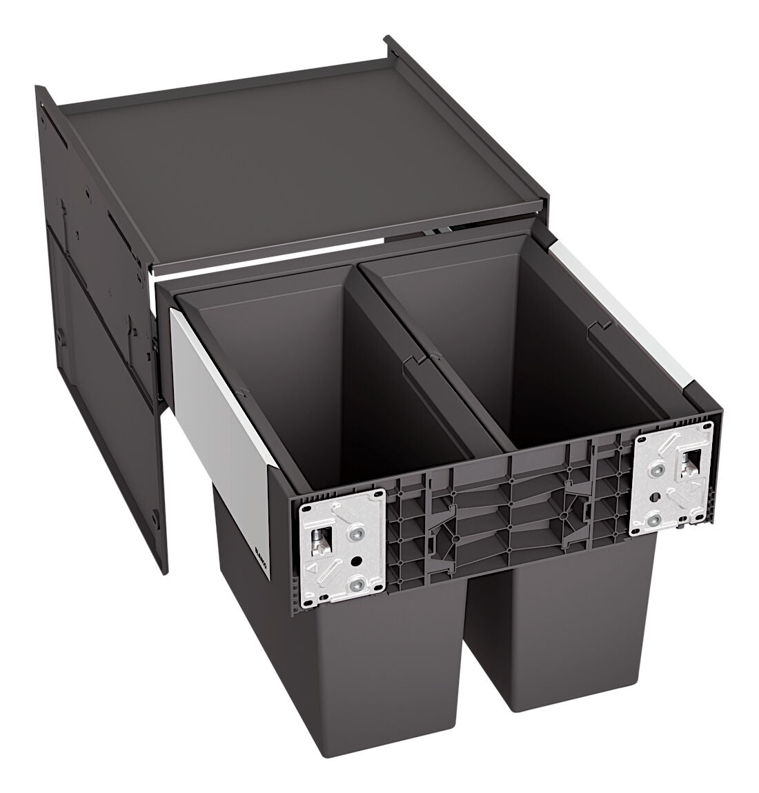 BLANCO 526200 SELECT II 45/2 Abfallsystem 32 (2x16) Liter für 45 cm Schrankbreite / Frontanbindung