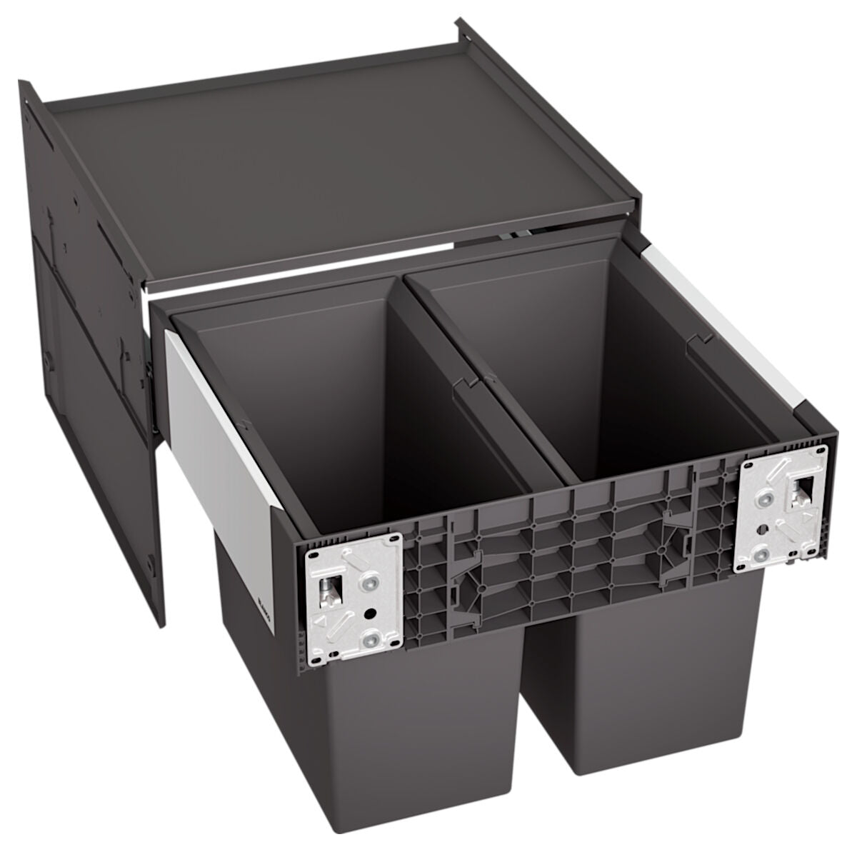 BLANCO 526201 SELECT II 50/2 Abfallsystem 38 (2x19) Liter für 50 cm Schrankbreite / Frontanbindung