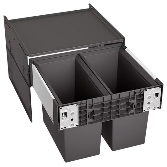 BLANCO 526201 SELECT II 50/2 Abfallsystem 38 (2x19) Liter für 50 cm Schrankbreite / Frontanbindung