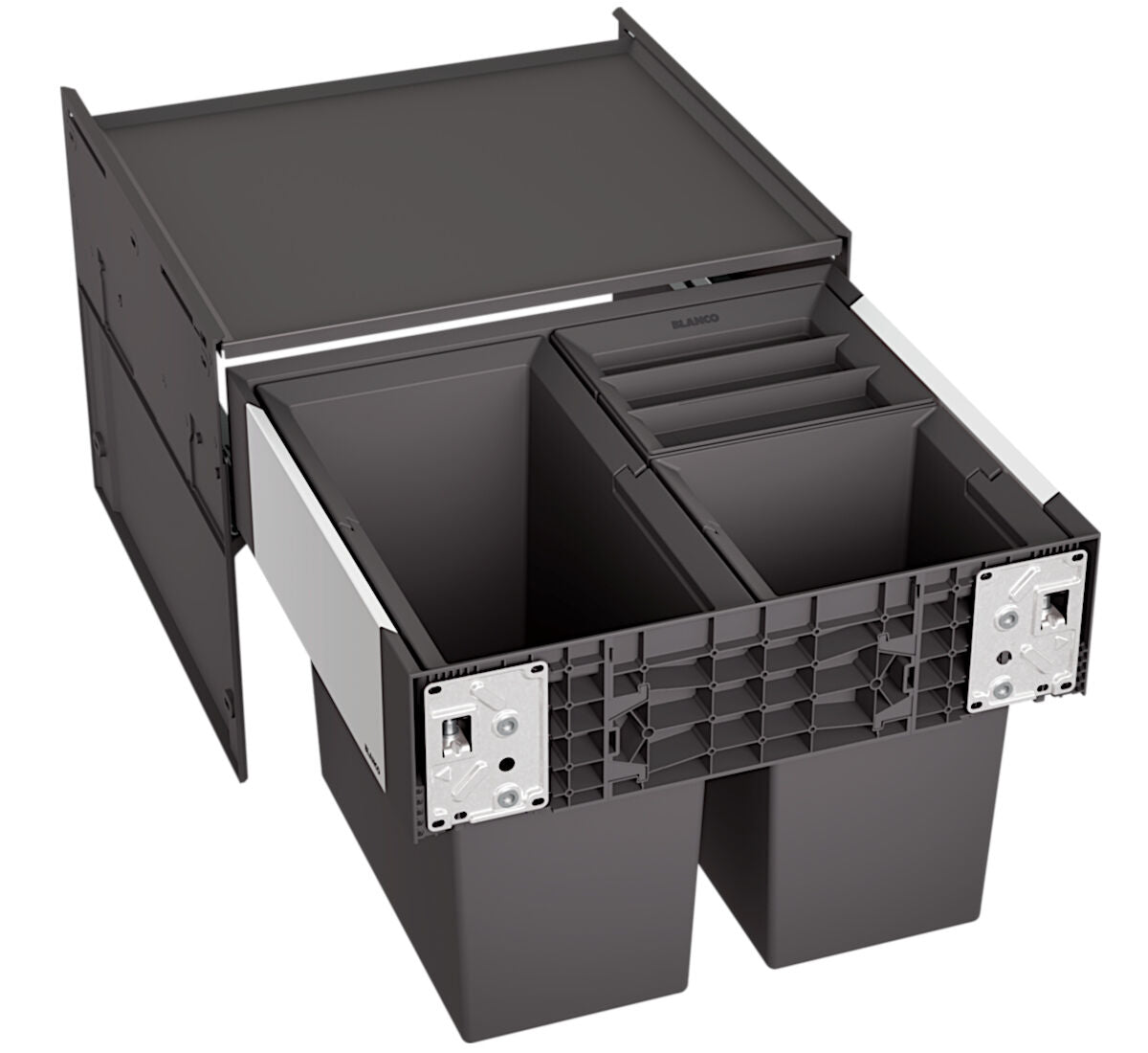 BLANCO 526202 SELECT II 50/3 Abfallsystem 35 (1x19 u. 2x 8) Liter für 50 cm Schrankbreite / Frontanbindung