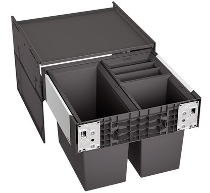 BLANCO 526202 SELECT II 50/3 Abfallsystem 35 (1x19 u. 2x 8) Liter für 50 cm Schrankbreite / Frontanbindung