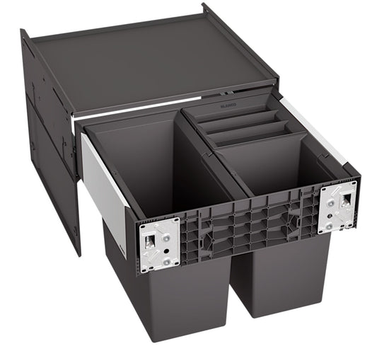 BLANCO 526202 SELECT II 50/3 Abfallsystem 35 (1x19 u. 2x 8) Liter für 50 cm Schrankbreite / Frontanbindung