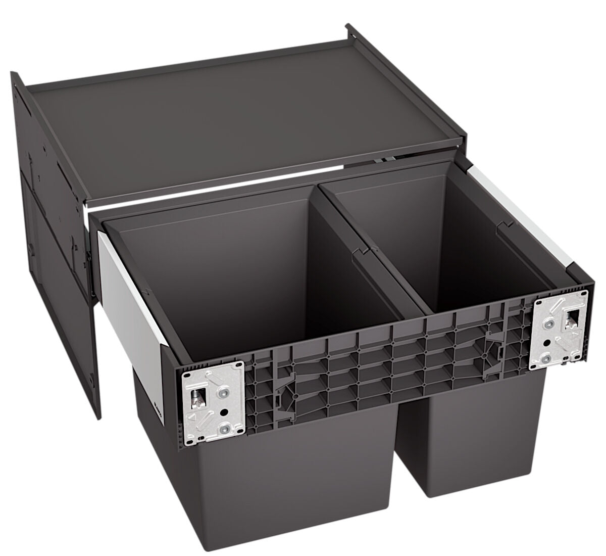 BLANCO 526203 SELECT II 60/2 Abfallsystem 49 (1x 30 u. 1x19) Liter für 60 cm Schrankbreite / Frontanbindung