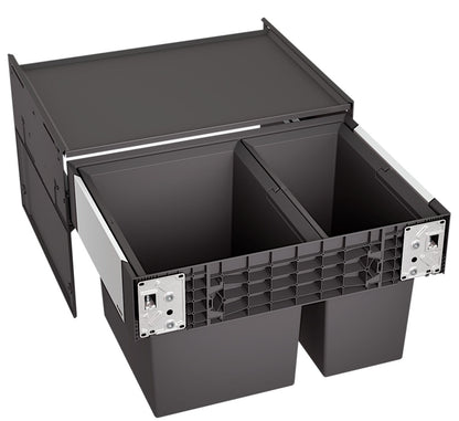 BLANCO 526203 SELECT II 60/2 Abfallsystem 49 (1x 30 u. 1x19) Liter für 60 cm Schrankbreite / Frontanbindung