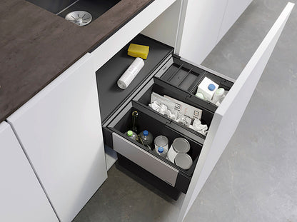BLANCO 526206 SELECT II 60/4 Abfallsystem 42 Liter (2x 15 u. 2x 6) für 60 cm Schrankbreite / Frontanbindung – Bild 3