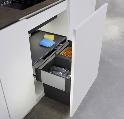 BLANCO 526207 SELECT II COMPACT 60/2 Abfallsystem 34 Liter (2x 17) für 60 cm Schrankbreite / Frontanbindung – Bild 3
