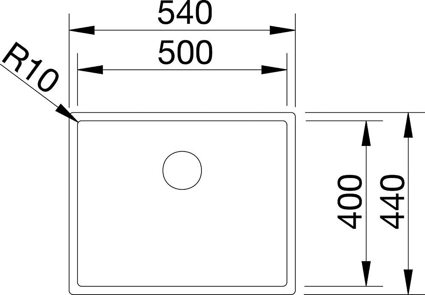BLANCO Spüle CLARON 500-U Spüle mit InFino®-Ventil / Edelstahlbecken / Unterbau – Bild 2