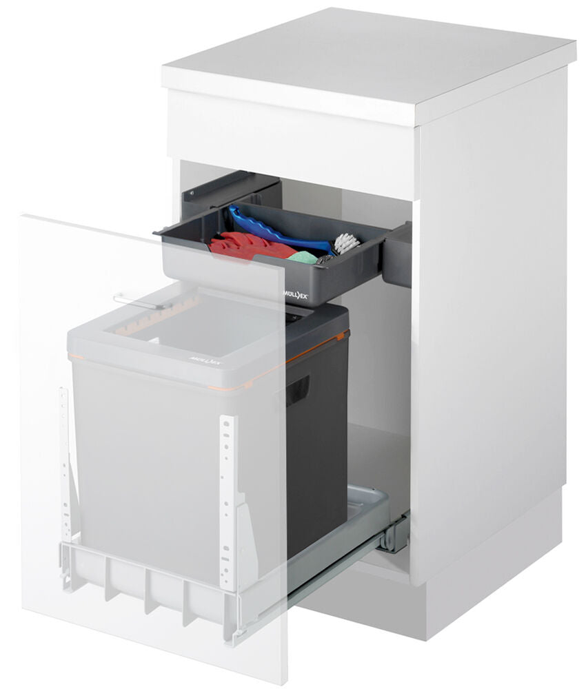 MÜLLEX Boxx 40-R Abfallsystem inklusive Auszugssystem als Vollauszug, 41 Liter / ab 40 cm Schrankbreite