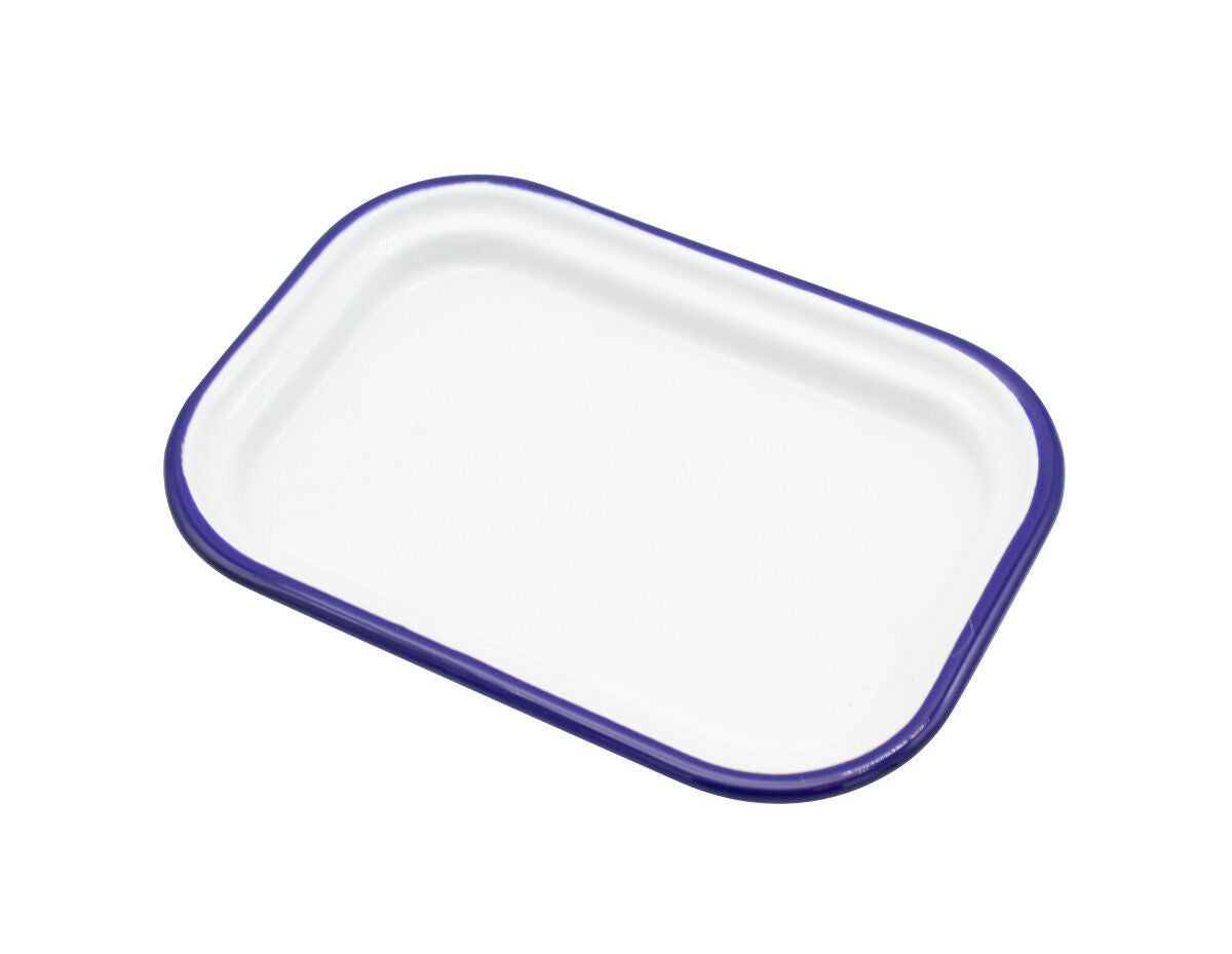 Karl Krüger 120252 Butterdose Husum 17x12x9cm emailliert, weiß
