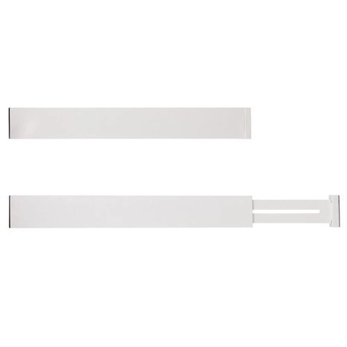 RUHHY 25632 Schubladenorganisator weiß, 4er Pack, Länge einstellbar von 42 bis 56 cm / Schubladentrenner