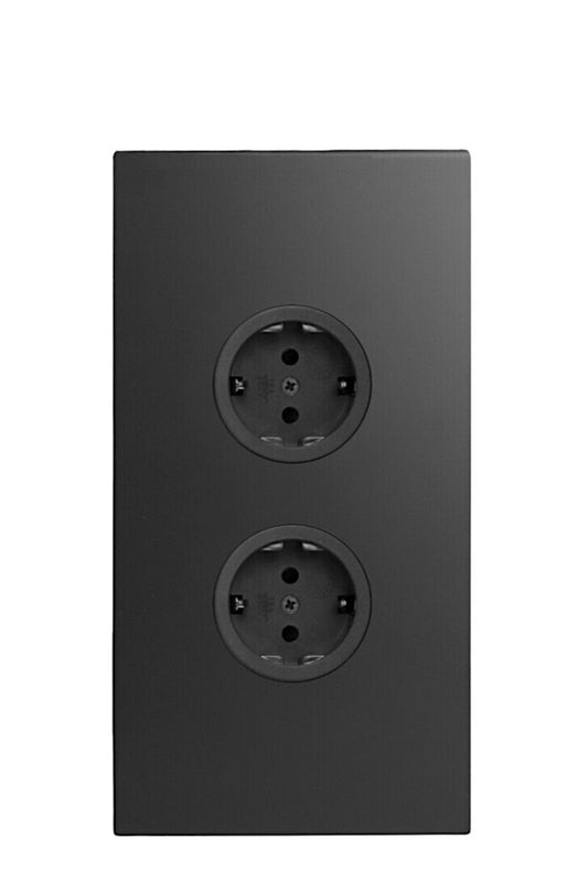 CARESSI Energie-Ecksäule 2ST20 in SCHWARZ / Mehrfachsteckdose