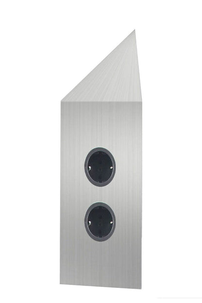 CARESSI Energie-Ecksäule 2ST22P in EDELSTAHL / Mehrfachsteckdose – Bild 3
