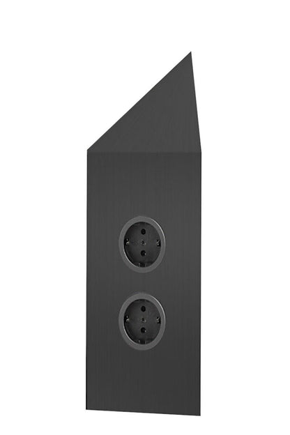 CARESSI Energie-Ecksäule 2ST22P in SCHWARZ / Mehrfachsteckdose – Bild 3