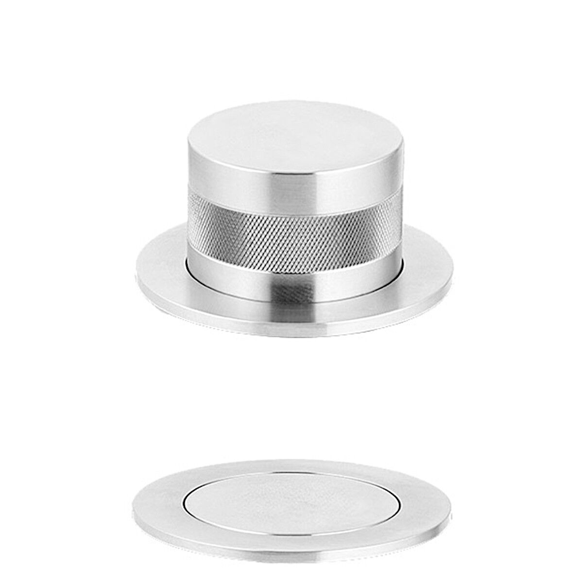 CARESSI Excenter-Set 708135 mit Druck-Drehknopf in EDELSTAHL zum Nachrüsten von Spülen mit Handbetätigung /…
