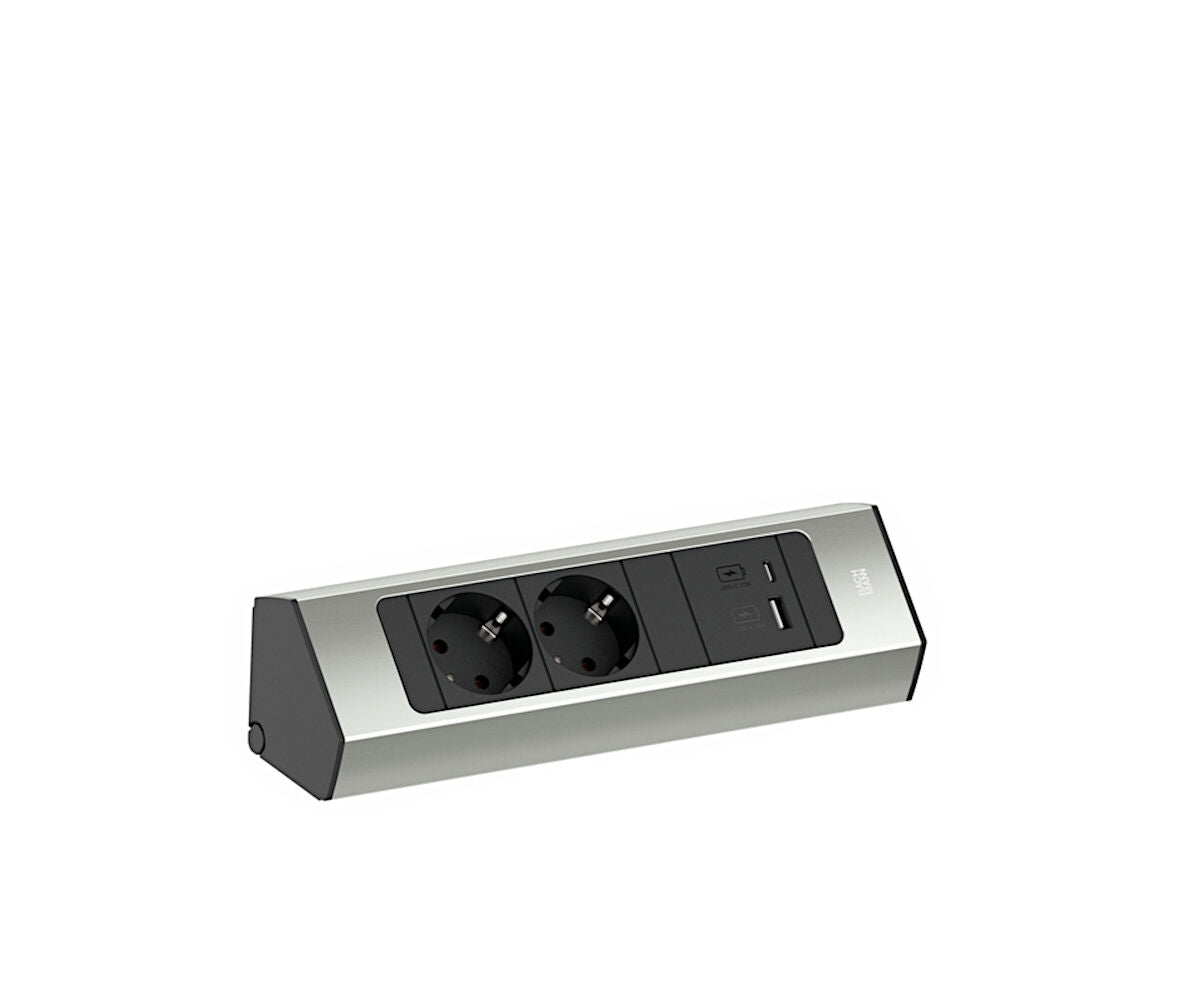 BACHMANN CASIA 2K mit 2 Schuko-Steckdosen und USB A u. C / Deutsche Norm / Steckdose – Bild 3