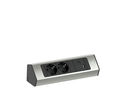 BACHMANN CASIA 2K mit 2 Schuko-Steckdosen und USB A u. C / Deutsche Norm / Steckdose