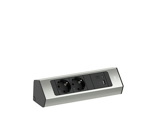 BACHMANN CASIA 2K mit 2 Schuko-Steckdosen und USB A u. C / Deutsche Norm / Steckdose