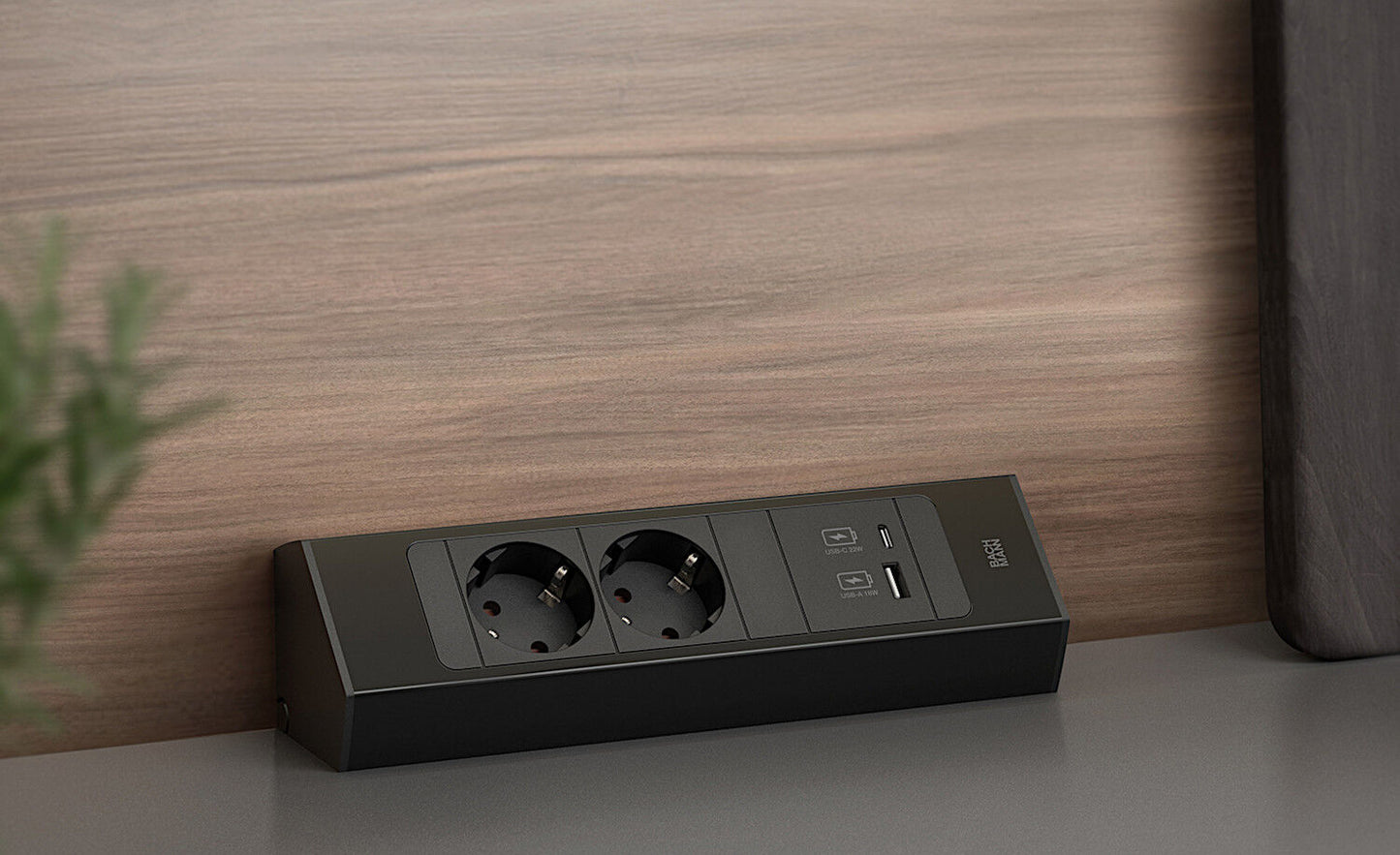 BACHMANN CASIA 2K mit 2 Schuko-Steckdosen und USB A u. C / Deutsche Norm / Steckdose – Bild 5